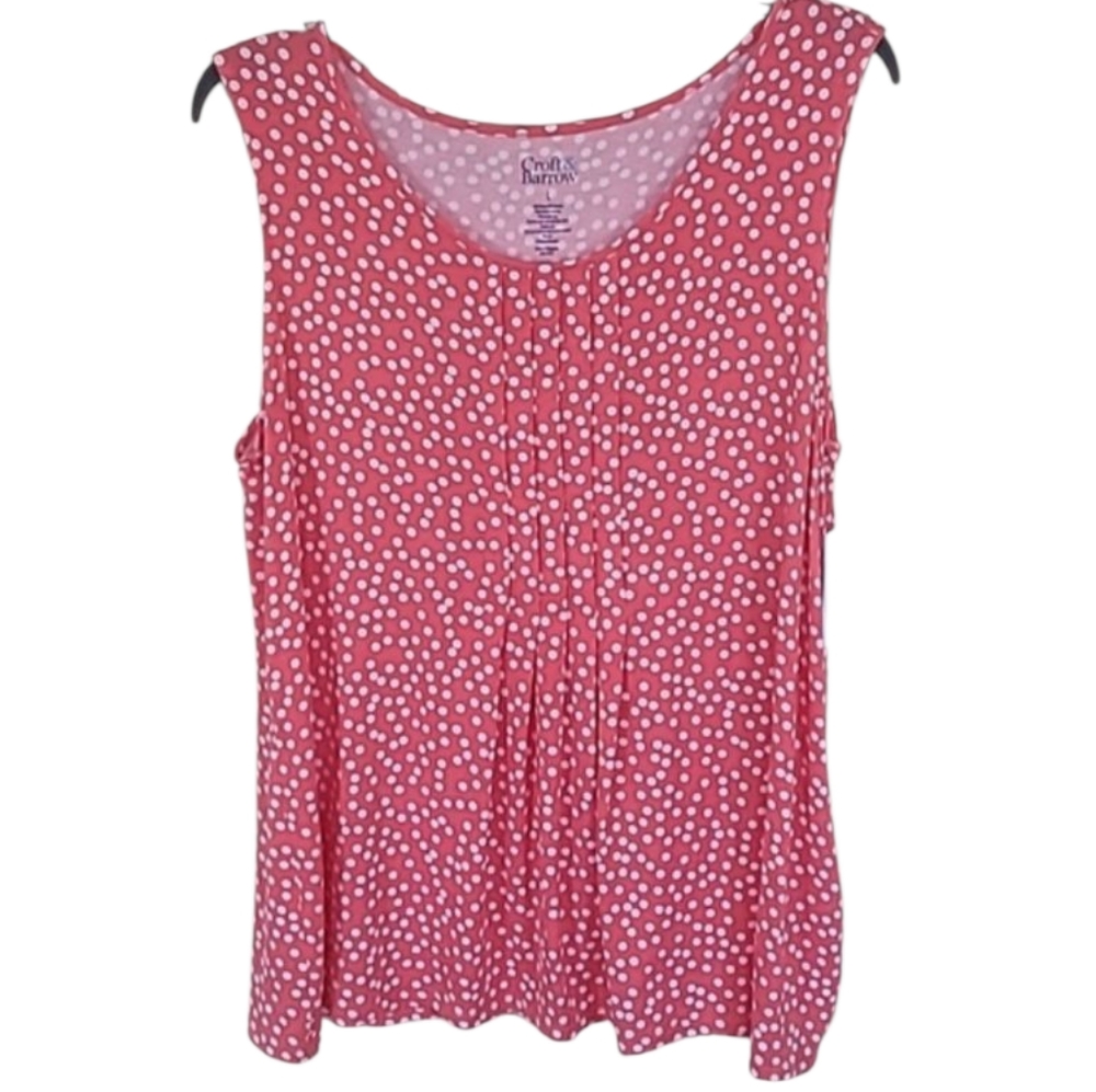 NWT Croft & Barrow Pleated Front Tank Top